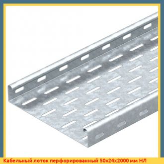 Кабельный лоток перфорированный 100x24x2000 мм НЛ