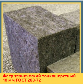 Фетр технический тонкошерстный 10 мм ГОСТ 288-72